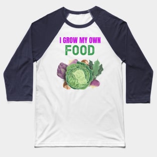 Grow Your Own Food Vintage Look Baseball T-Shirt